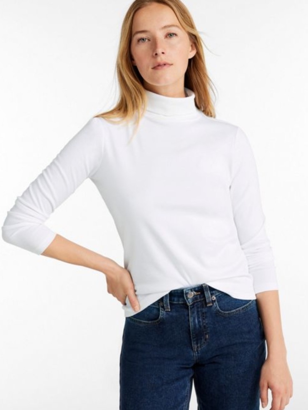 L.L. Bean white turtleneck small